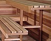 sauna clear cedar benches