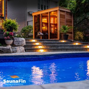 How to Create a Cozy Outdoor Sauna Space With Lighting and Decor