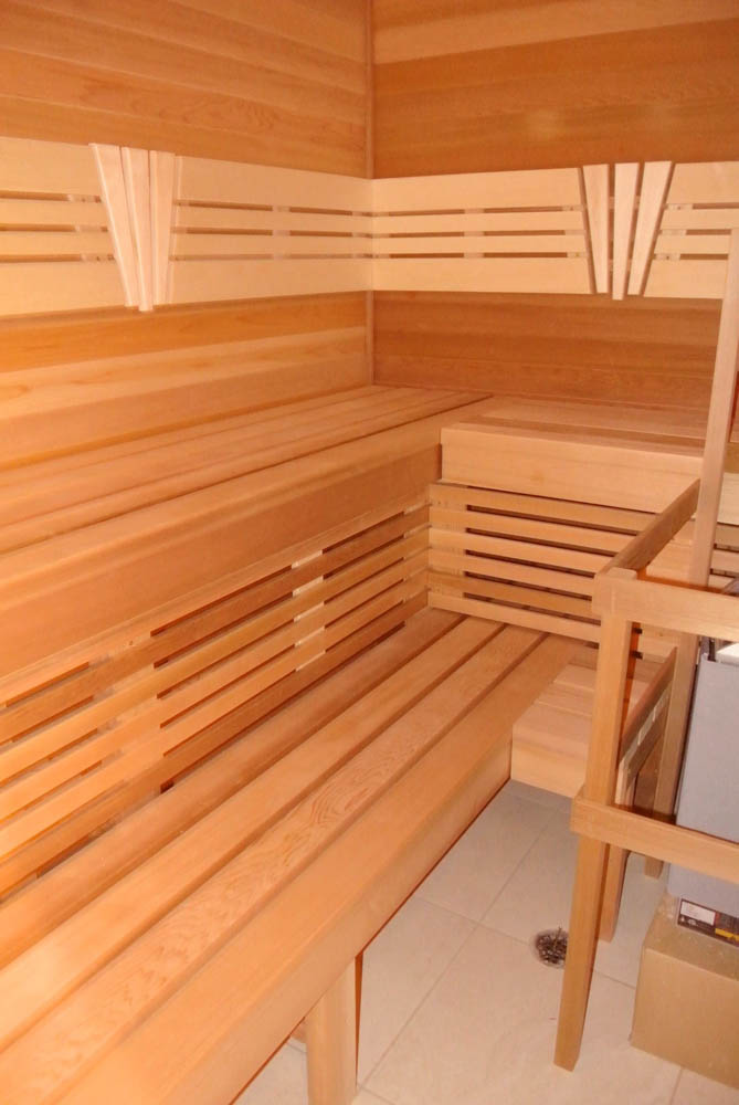 Home sauna backrest &amp;amp; skirt