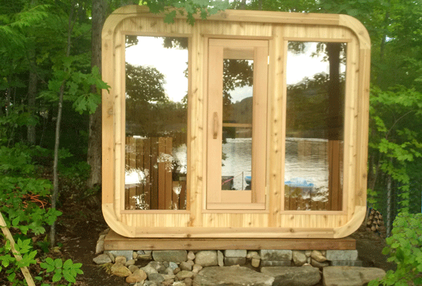Knotty Cedar Wood Luna Sauna