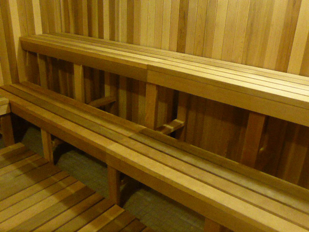 2 tier sauna benches