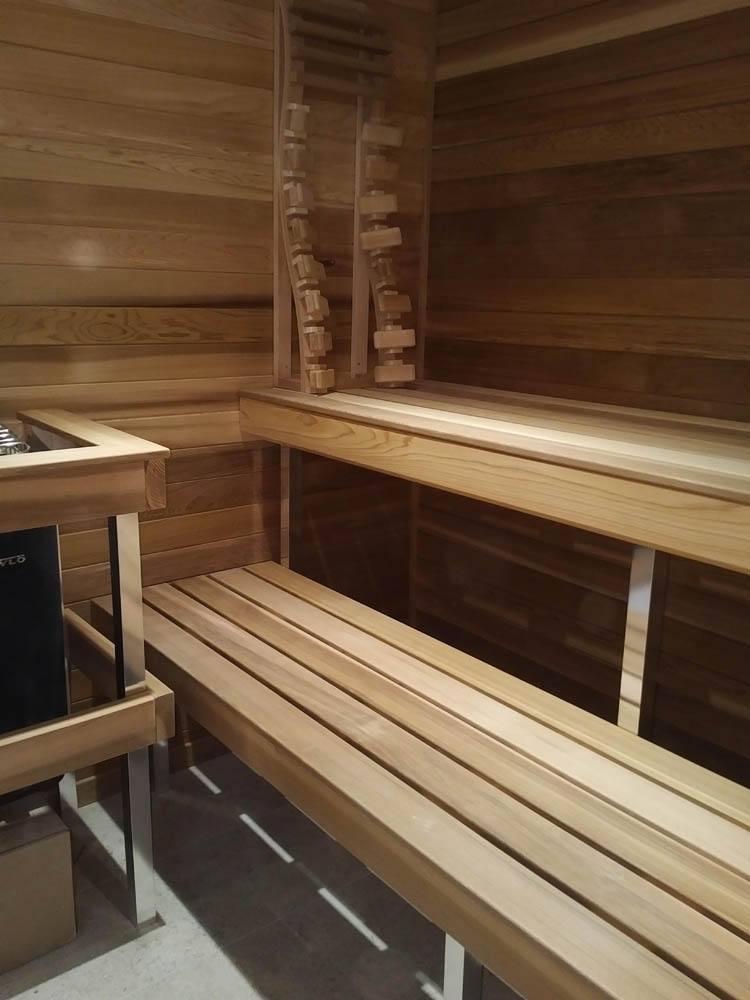 White cedar indoor sauna