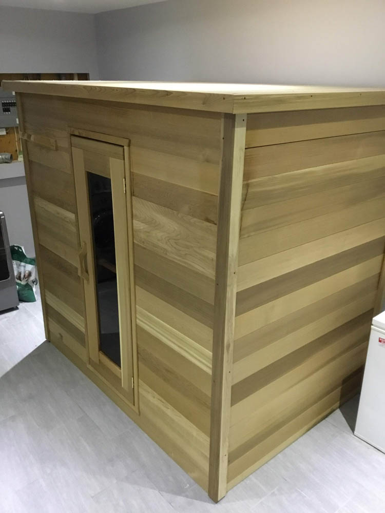 Indoor prefab cabin sauna