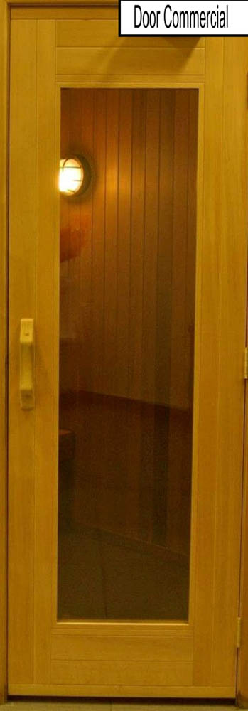 Home sauna door with window