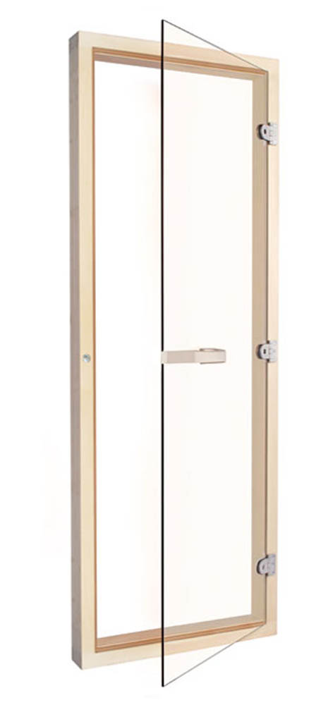 Home sauna frameless glass door