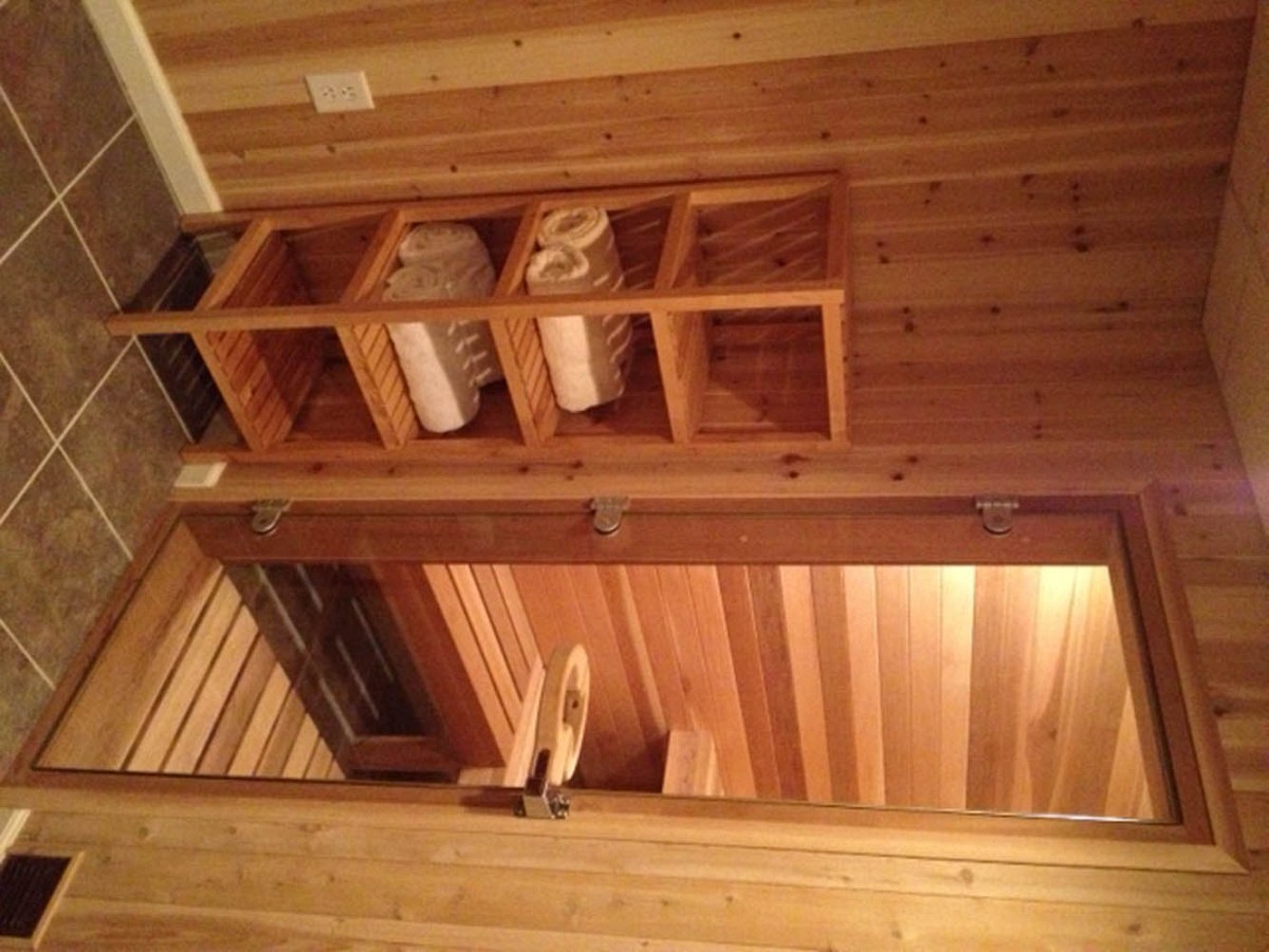 Custom built home sauna