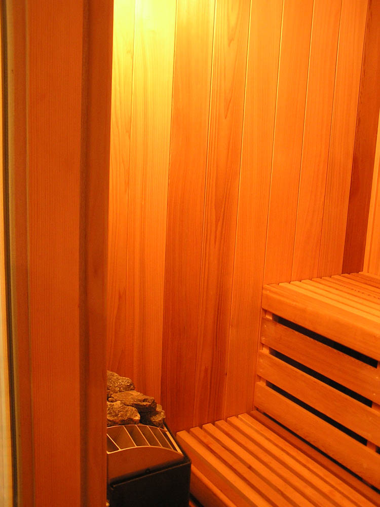 Indoor prefab sauna
