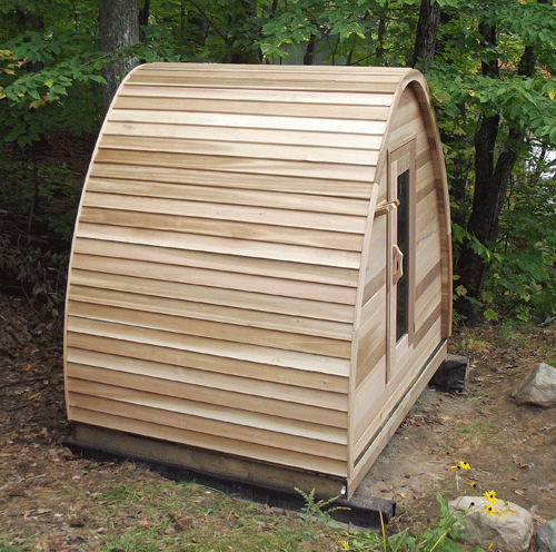 Outdoor POD Sauna with Bevel Siding