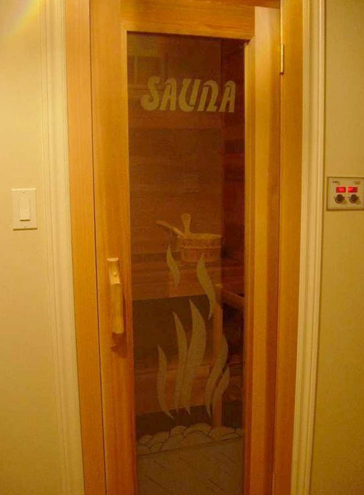 Home sauna designer door