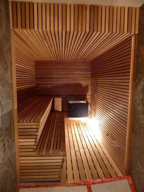 Custom Sauna with 2x2 cedar Lining