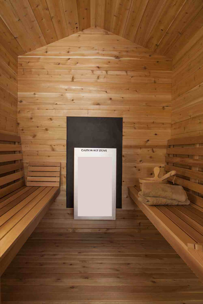 Outdoor Pre Fab Cabin Sauna With Wood Stove