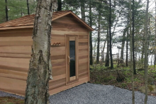 Cabin sauna outdoors