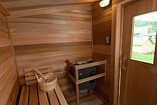 outdoor home cedar sauna