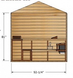 6x8 Outdoor Log Cabin