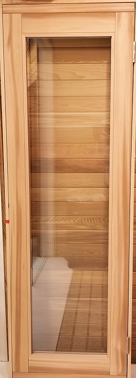 Cedar Framed Full Length Clear Glass