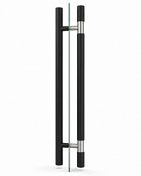 Frameless Glass Door Handle – Black