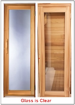Cedar Framed Full Length Clear Glass