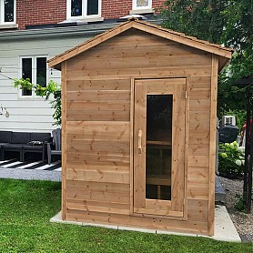 6x6 Outdoor Cabin-Knotty Cedar