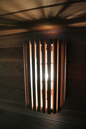 Picket Style Light Shade for Wall Light - Cedar