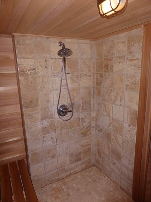 Shower in Sauna