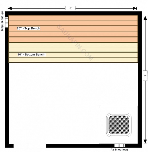 8x8 Knotty - Premium (12 Kw)