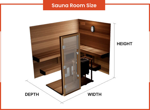 sauna volume calculator