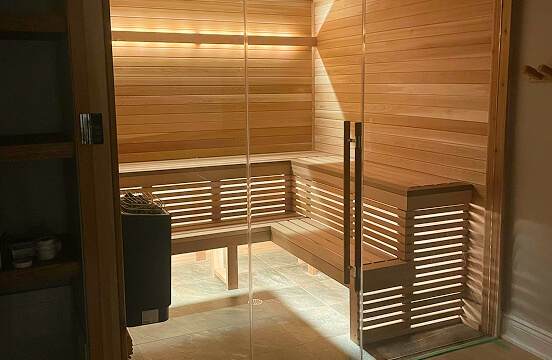 We purchased and installed a 4' x 4' sauna kit from Saunafin and couldn't be happier. 