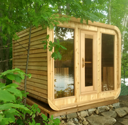 8x7 Luna - Knotty Red Cedar - Saunafin