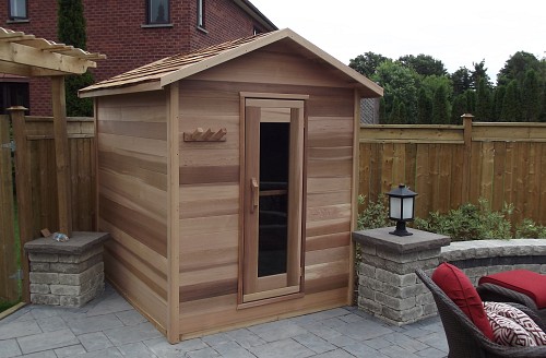 6x7 Red Cedar Cabin Sauna