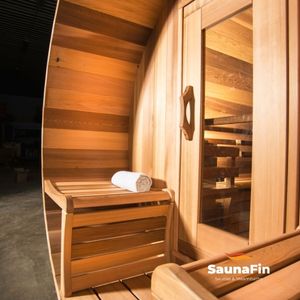 outdoor barrel sauna