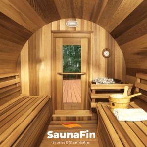 outdoor cedar sauna