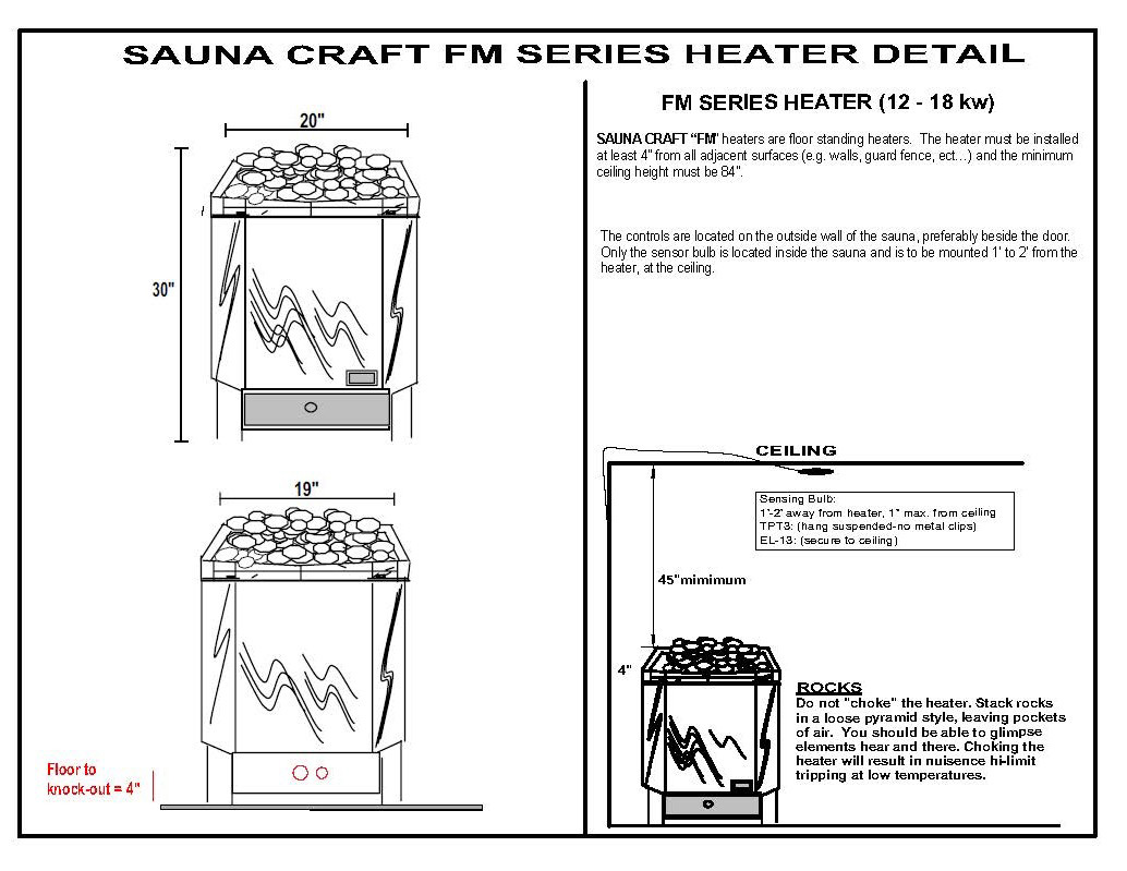 sauna craft sw series sauna heater details