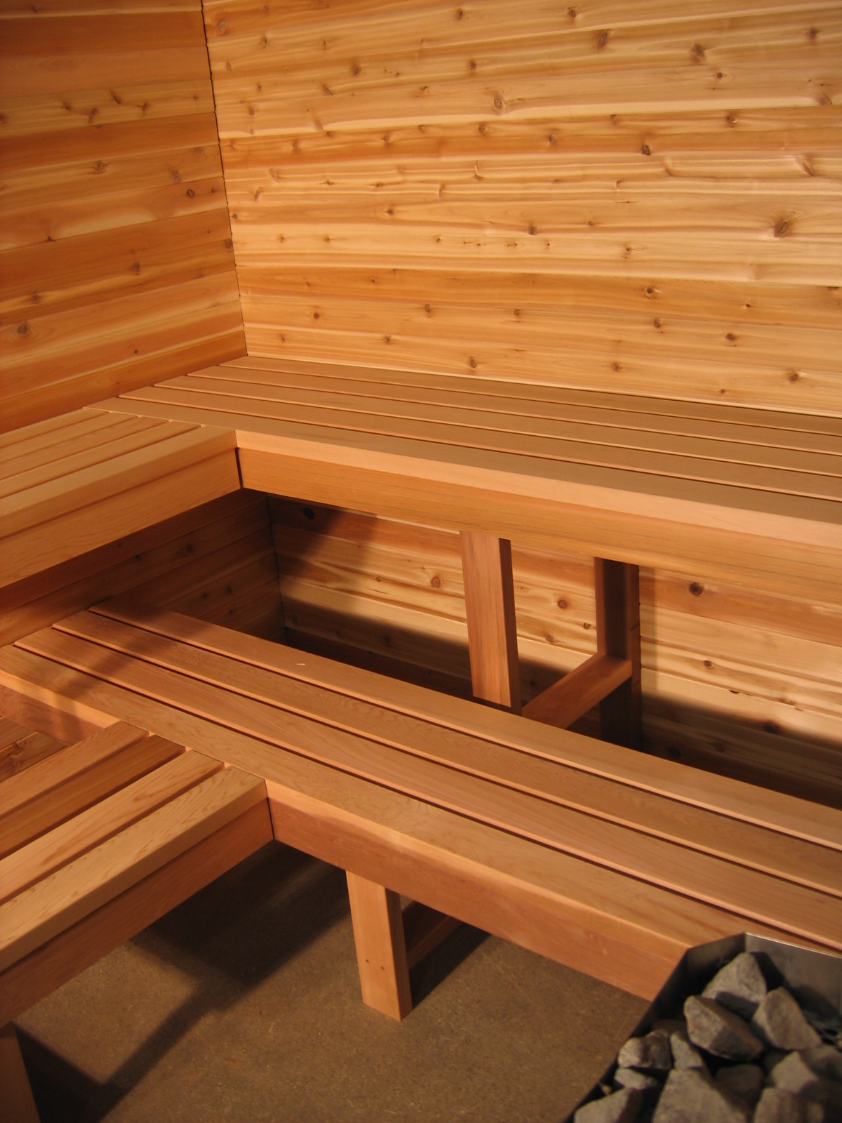 knotty cedar sauna