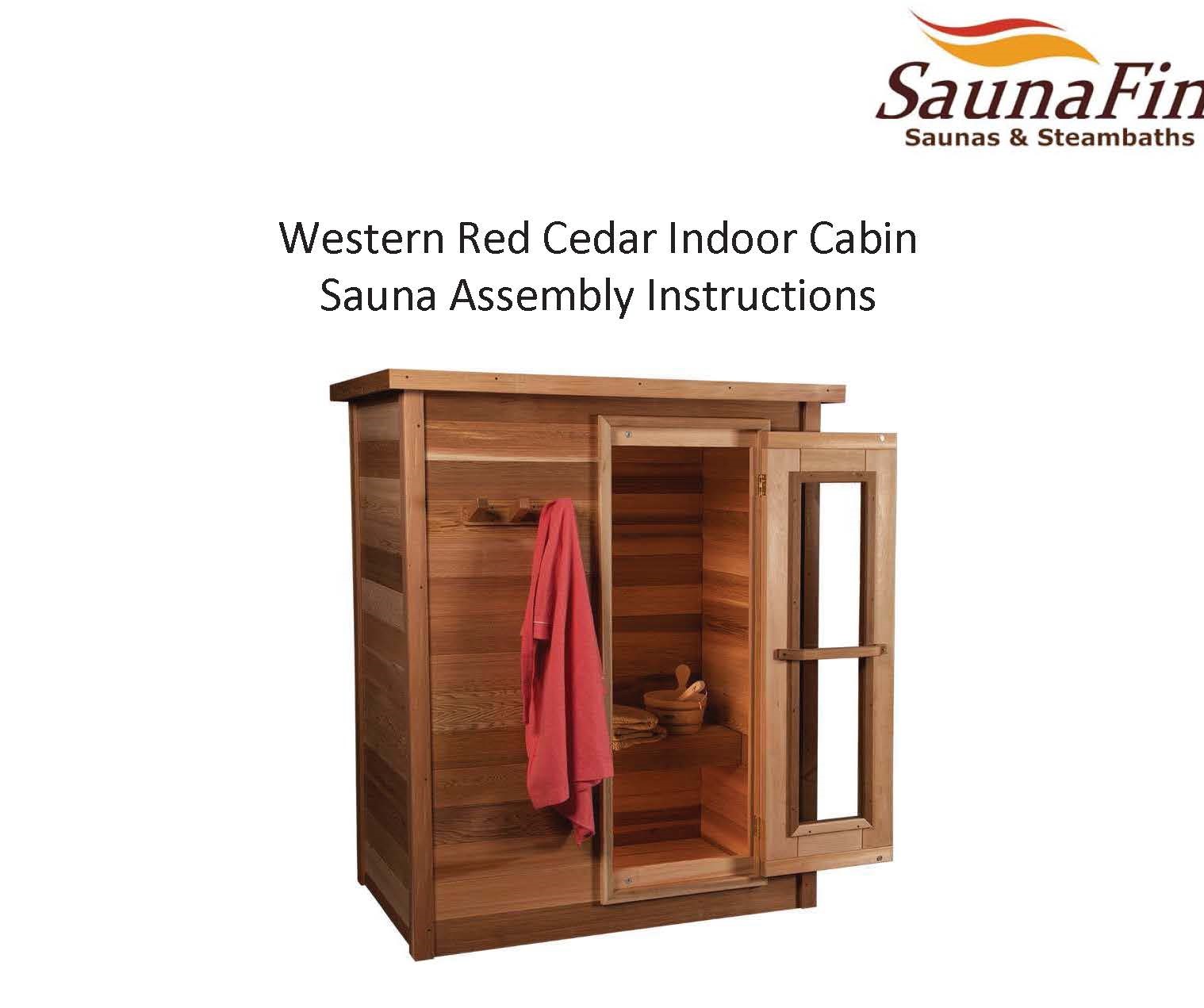 western red cedar indoor cabin sauna