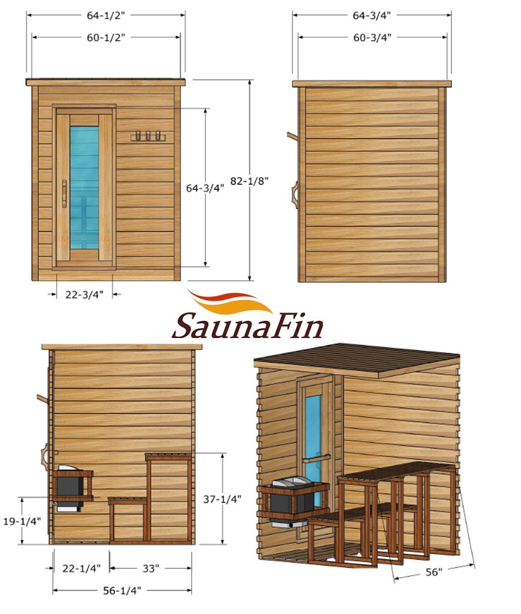 cabin sauna layout 5x5
