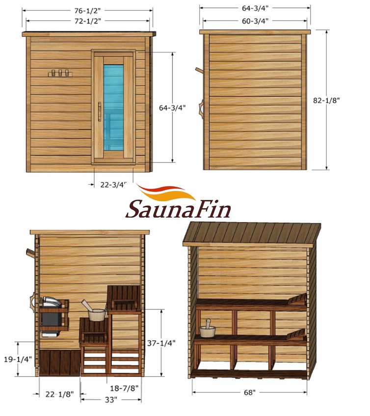 cabin sauna layout 5x6