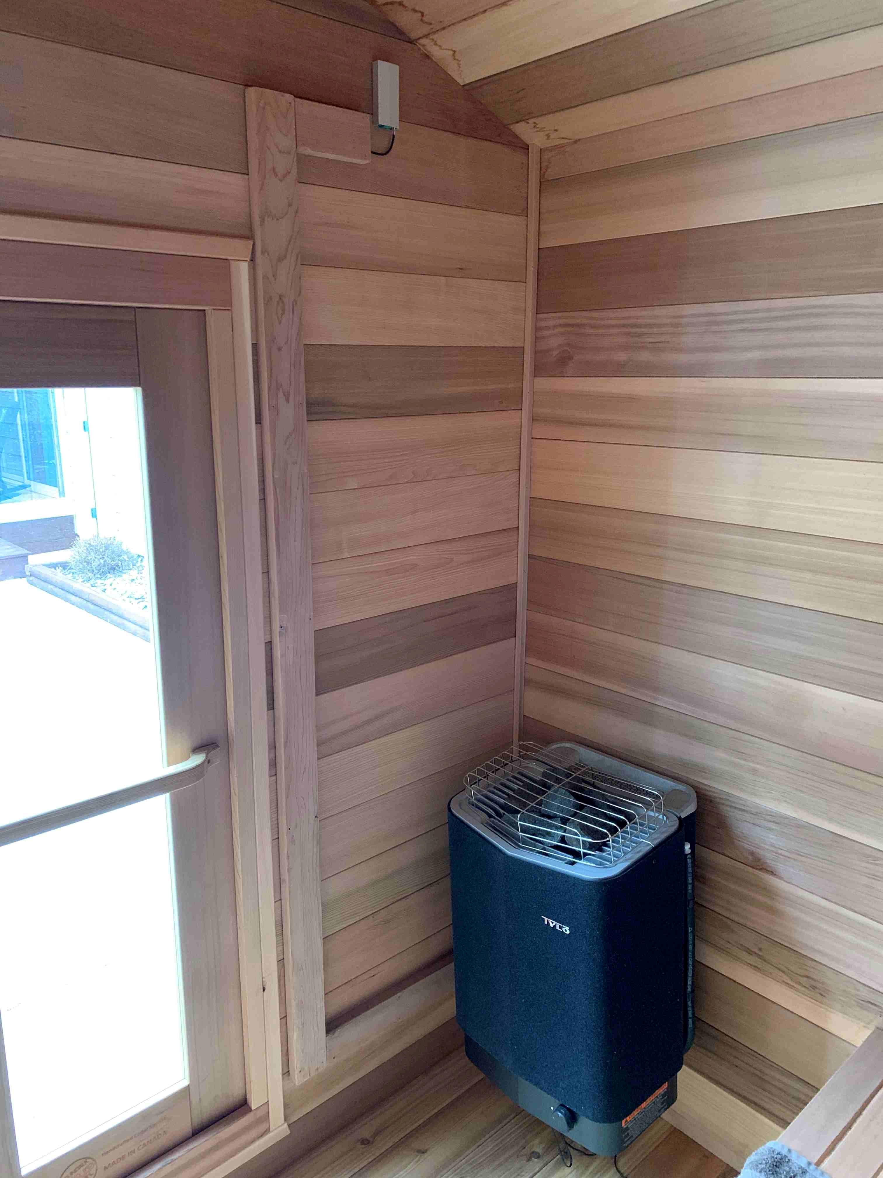 prefab sauna heater by tylo