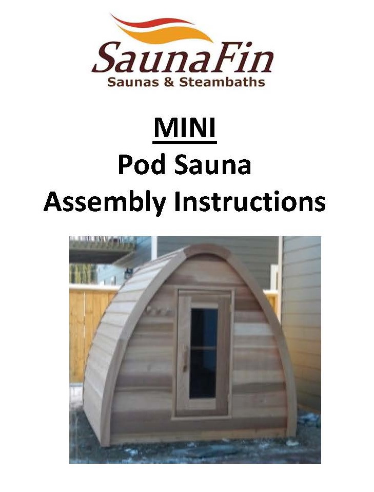 pod sauna assembly instructions