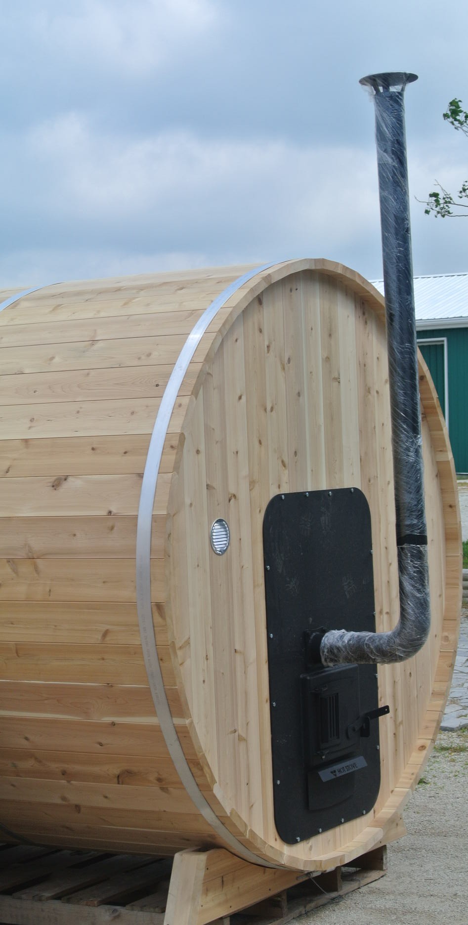 barrel sauna with tylo sauna heater