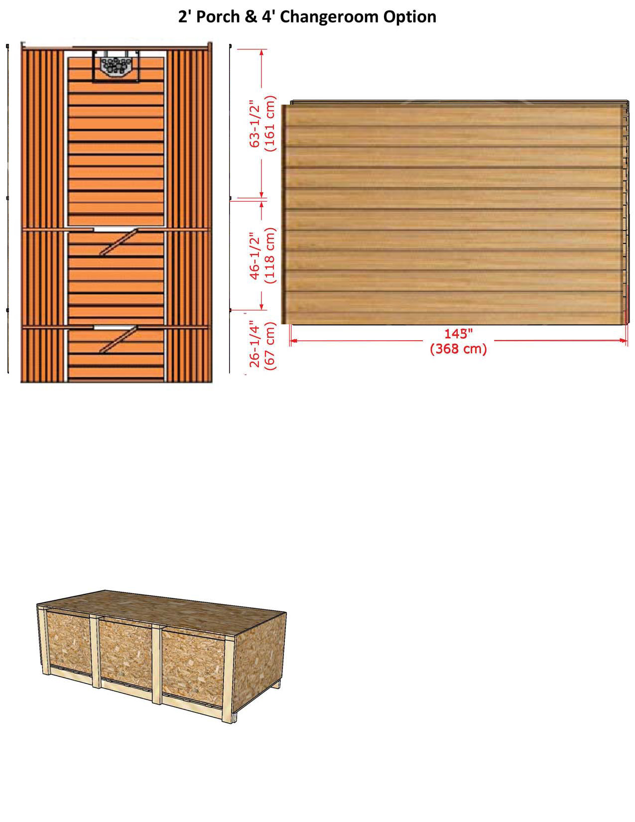 pod sauna porch add on