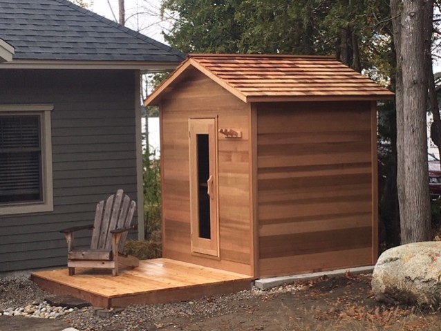 outdoor prefab cabin sauna