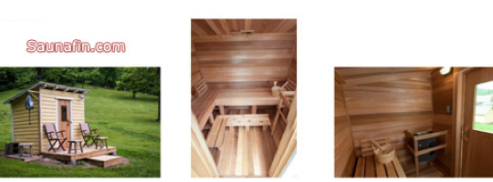outdoor prefab cabin sauna with porch