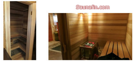 sauna constructed from home sauna kit