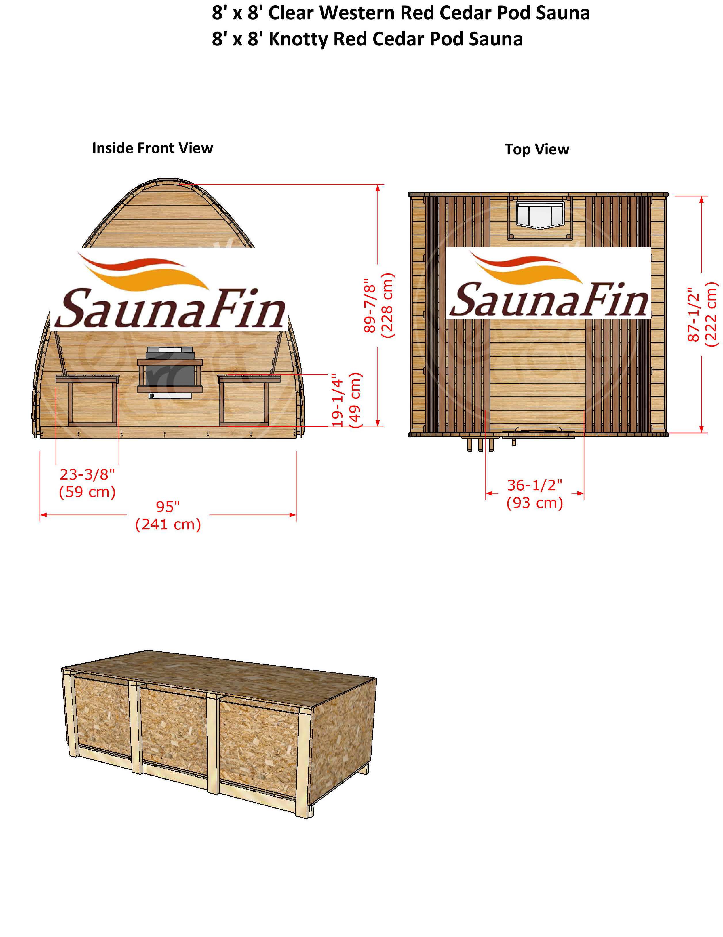 cedar pod sauna layout details