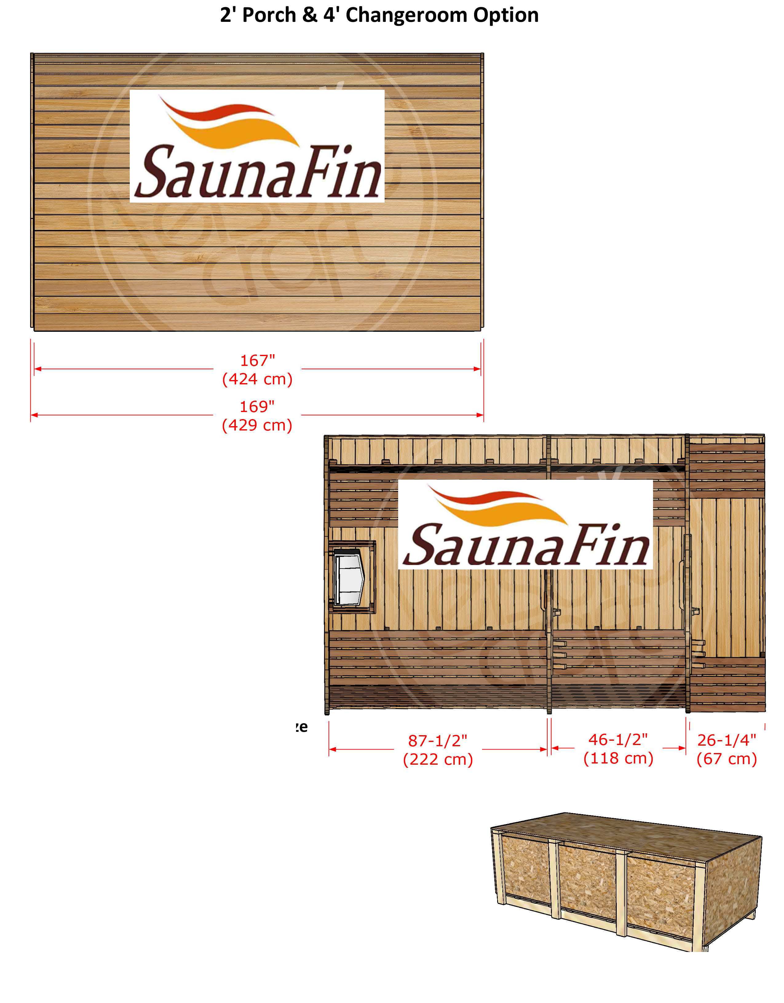 cedar pod sauna with changeroom 