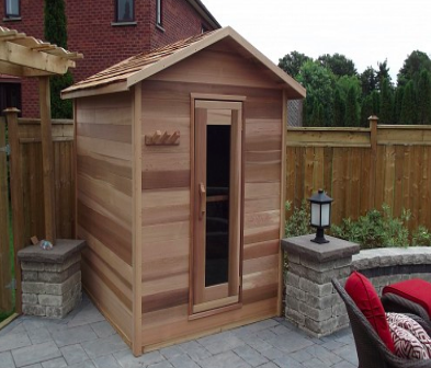 SaunaFin outdoor cabin prefab sauna kit cedar wood
