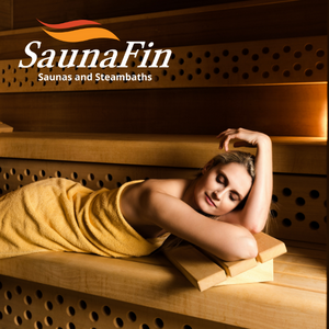 relaxing in home sauna