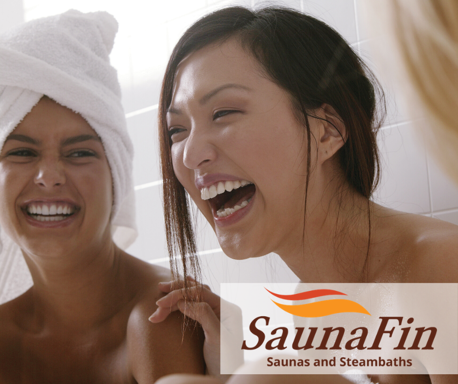 ladies enjoying sauna time together