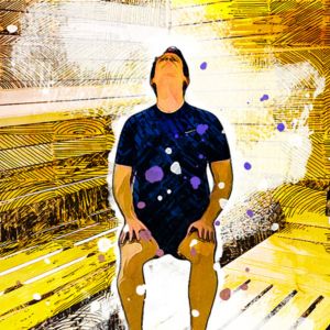 seated neck extension stretch sauna