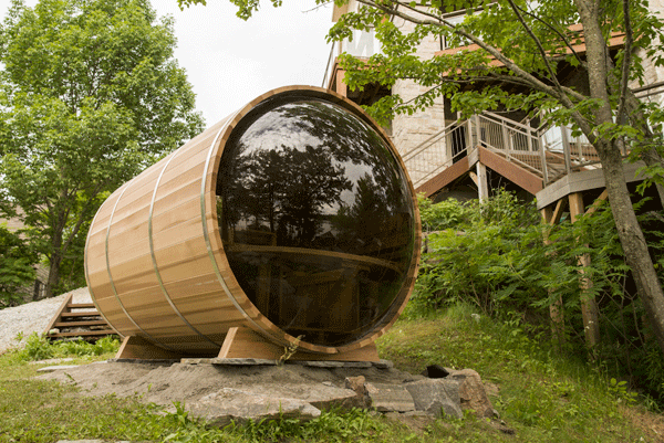 Panoramic Barrel Outdoor Sauna by Dundalk Leisurecraft